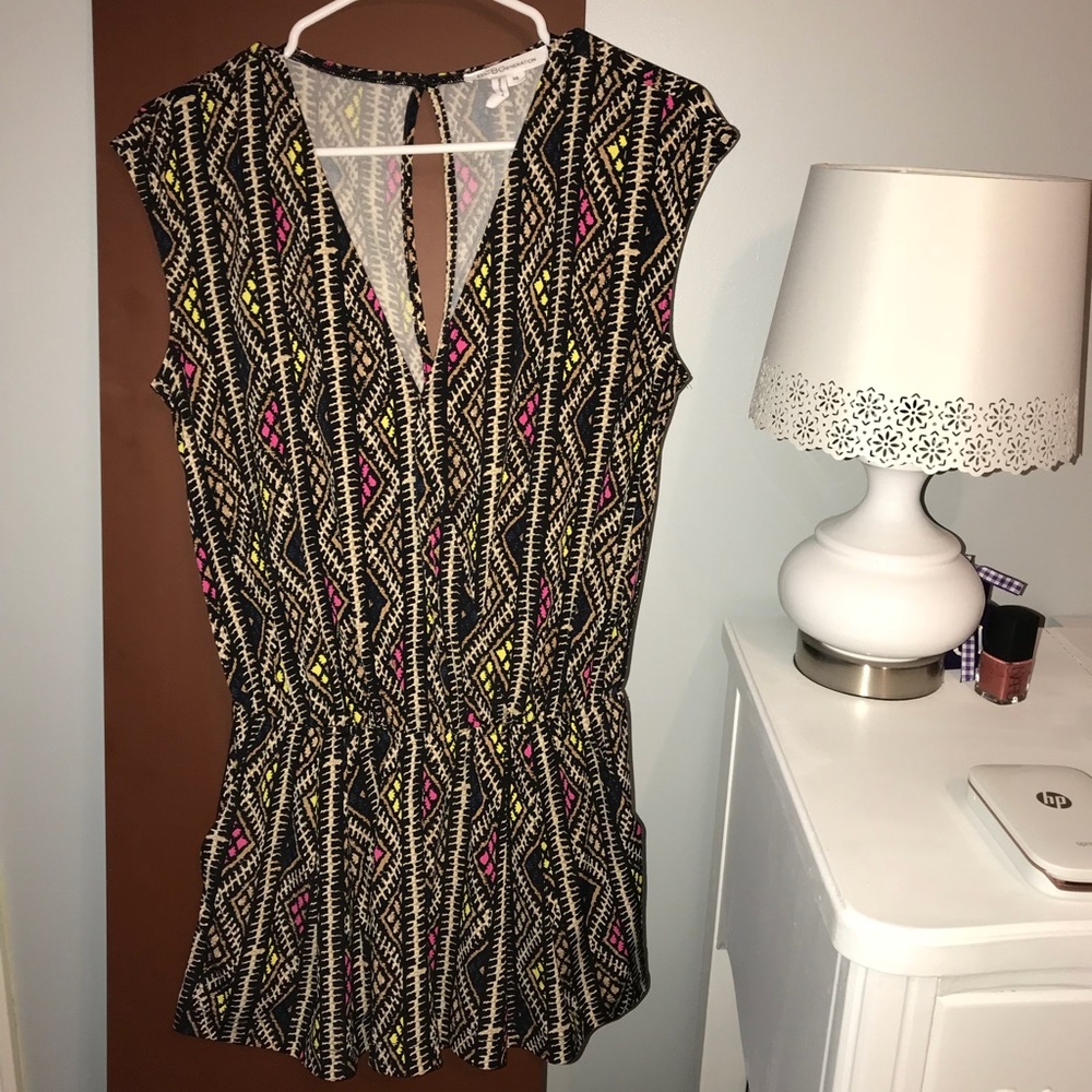 Tribal print, low cut ROMPER